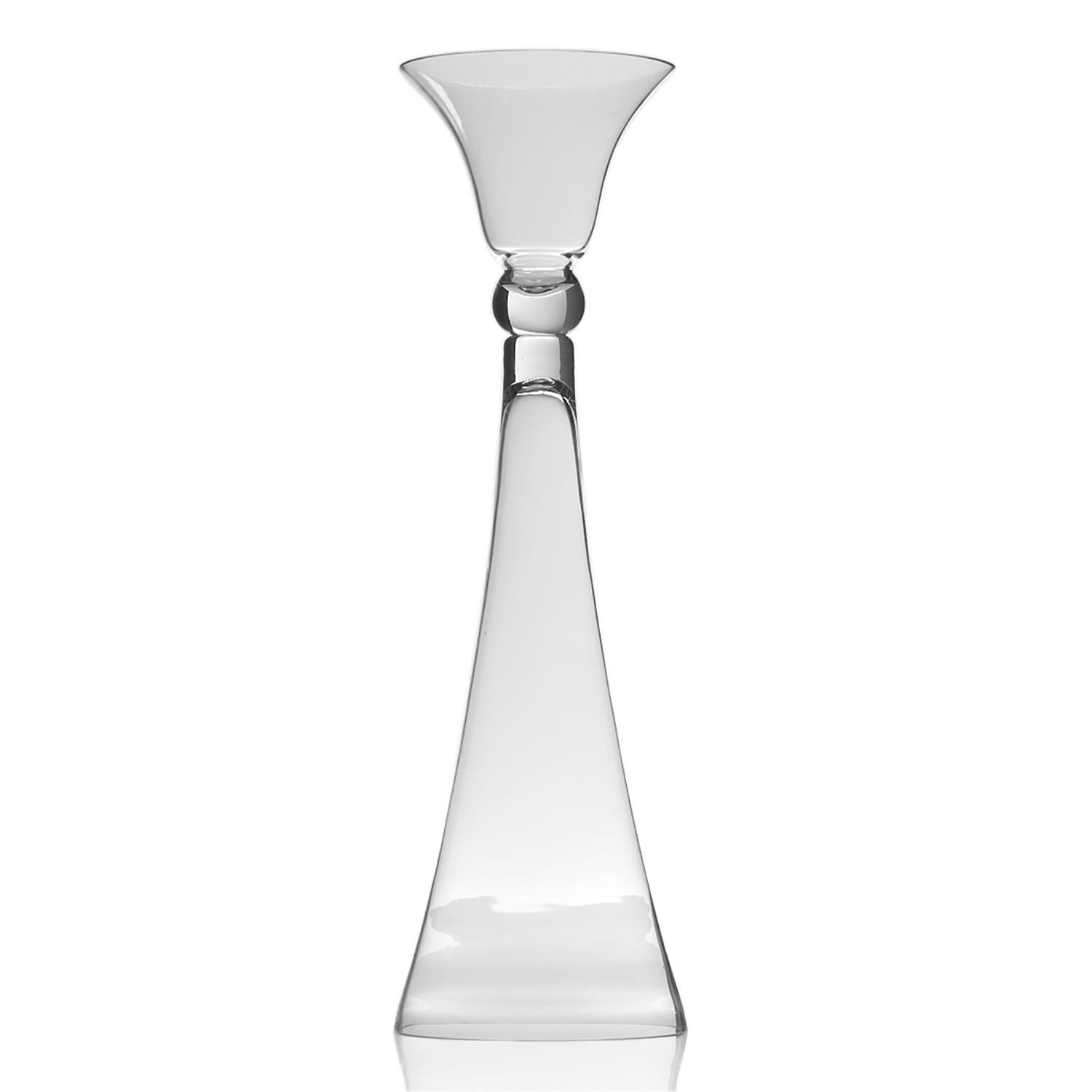 10 x 32 Clarinet Clear Glass Vase