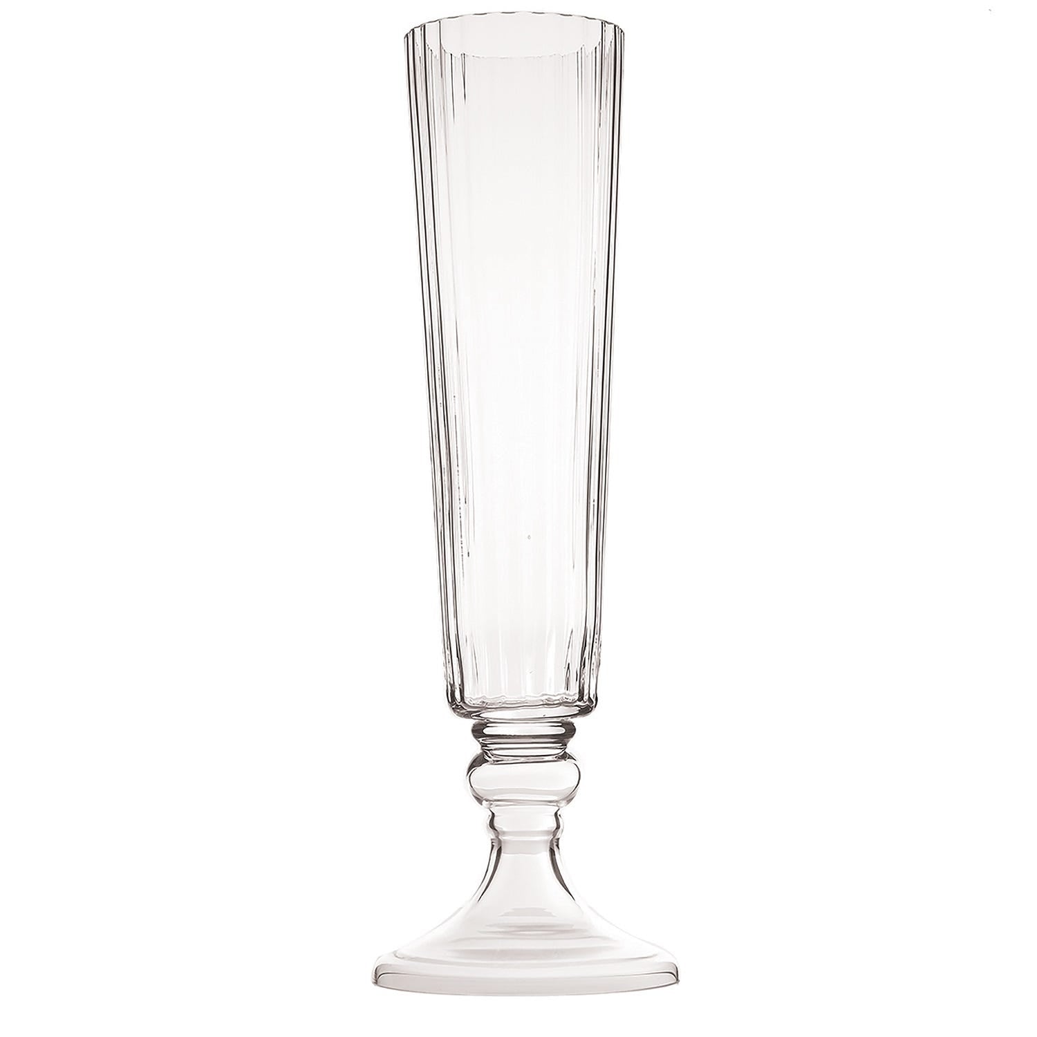 10.5 x 32.25 Bespoke Clear Glass Vase