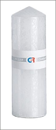 3 x 9 White Pillar Candle