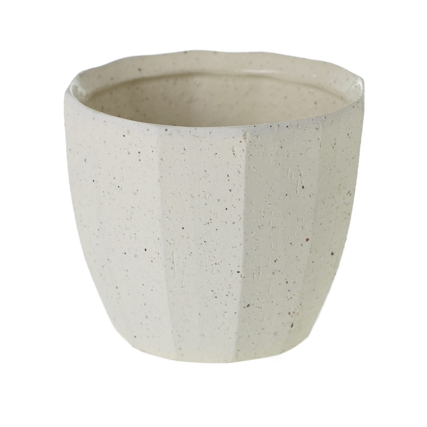 5 x 4.5 Off White Bona Ceramic Pot