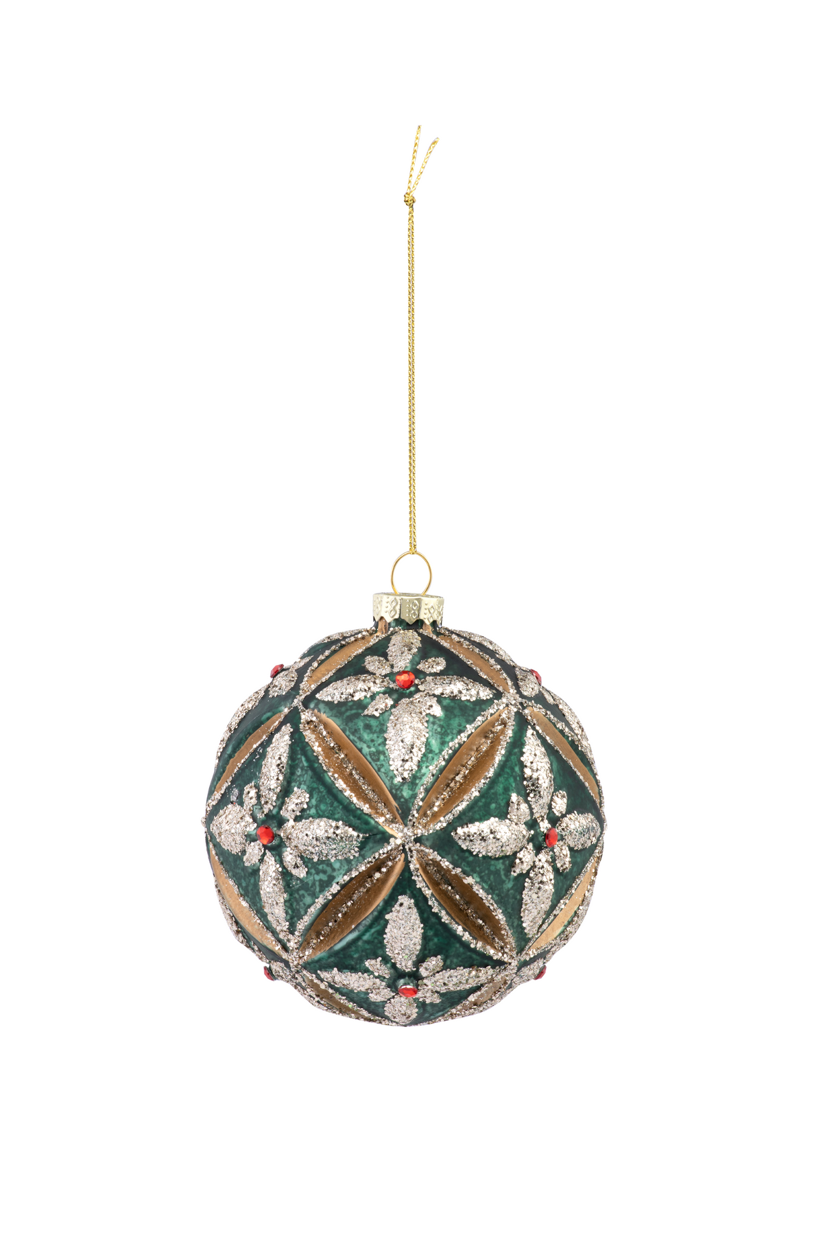 Glass Ball Ornament with Stars