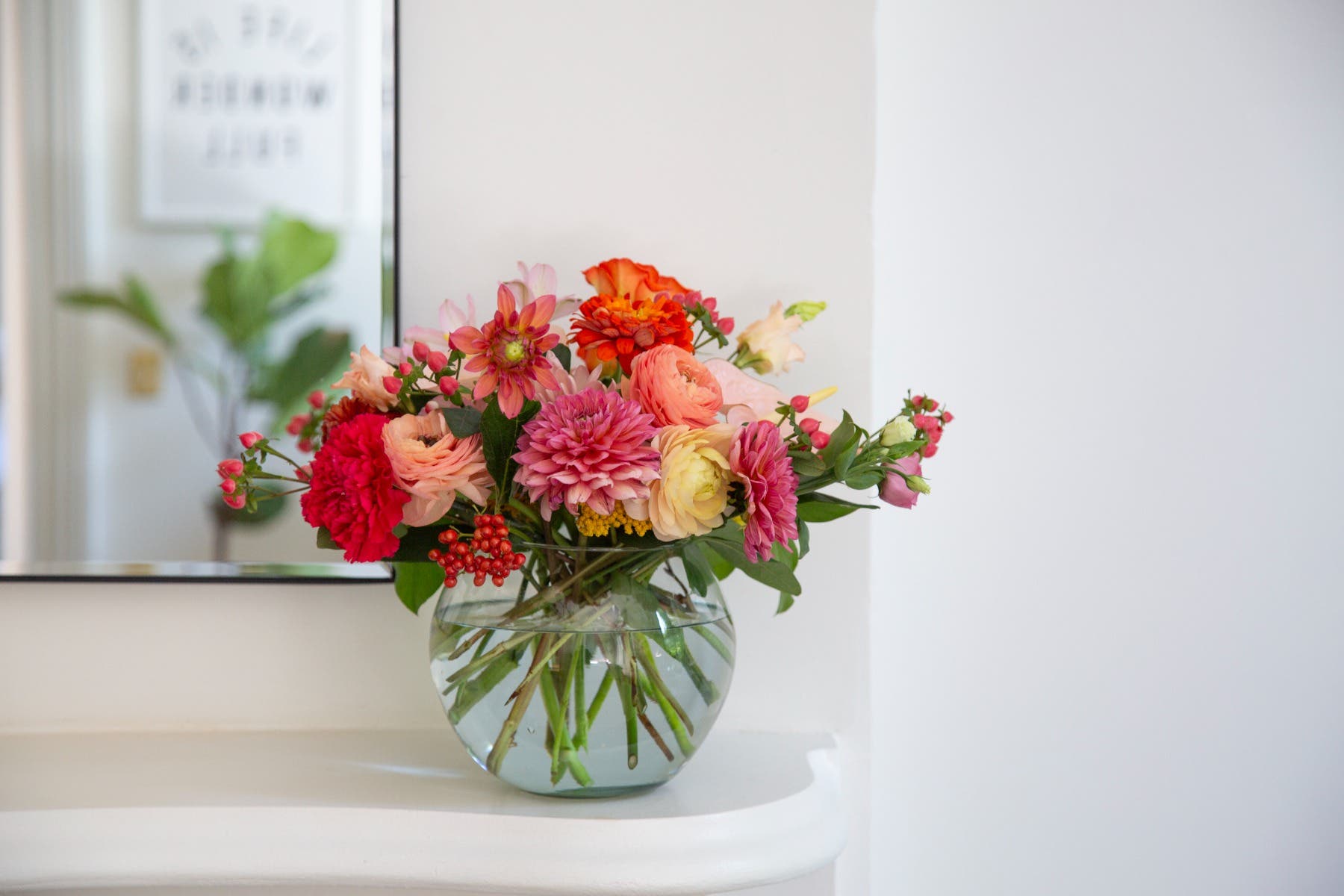 8 Clear Glass Bubble Ball Vase