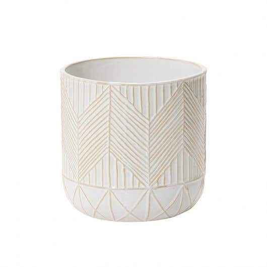 7 x 6.75 White Withcomb Pot, 8-Case