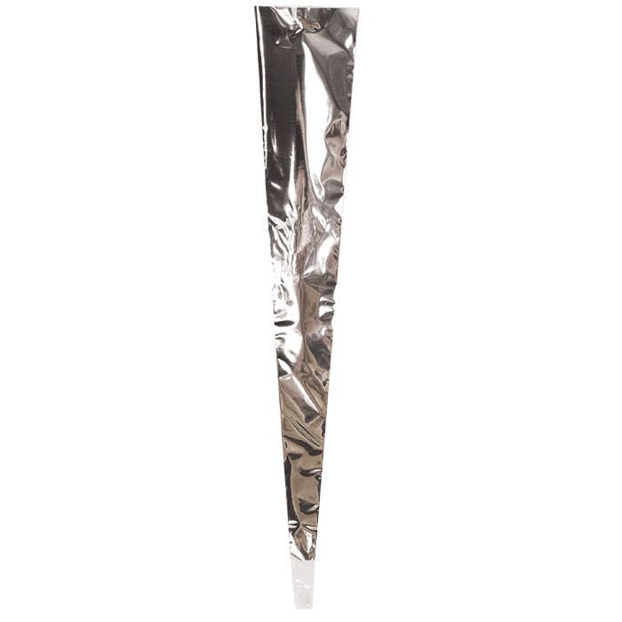 22x4 Silver Floral Sleeves, 100-Pack