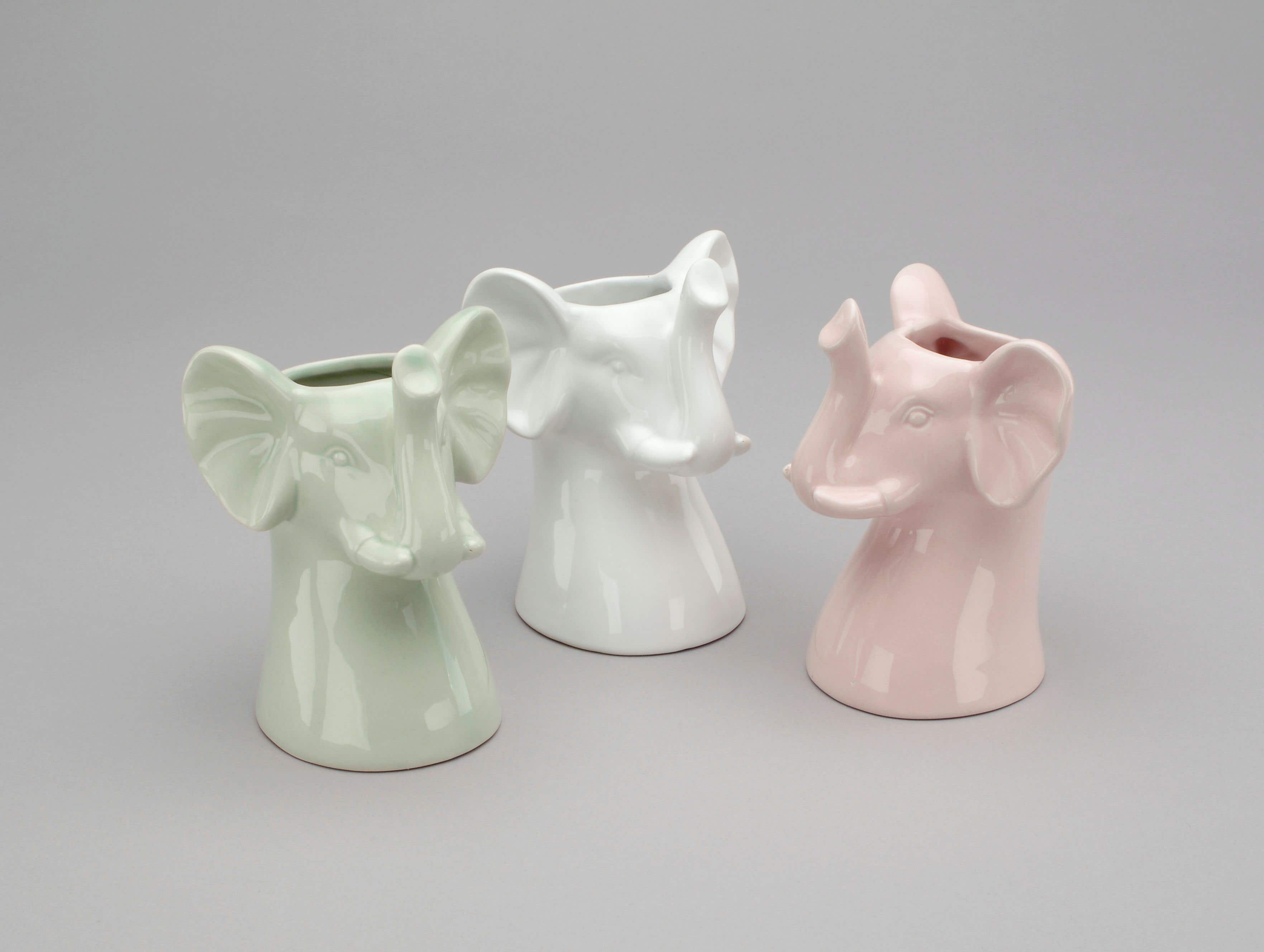 6 x 4.75 Elephant Head Planter, Asst