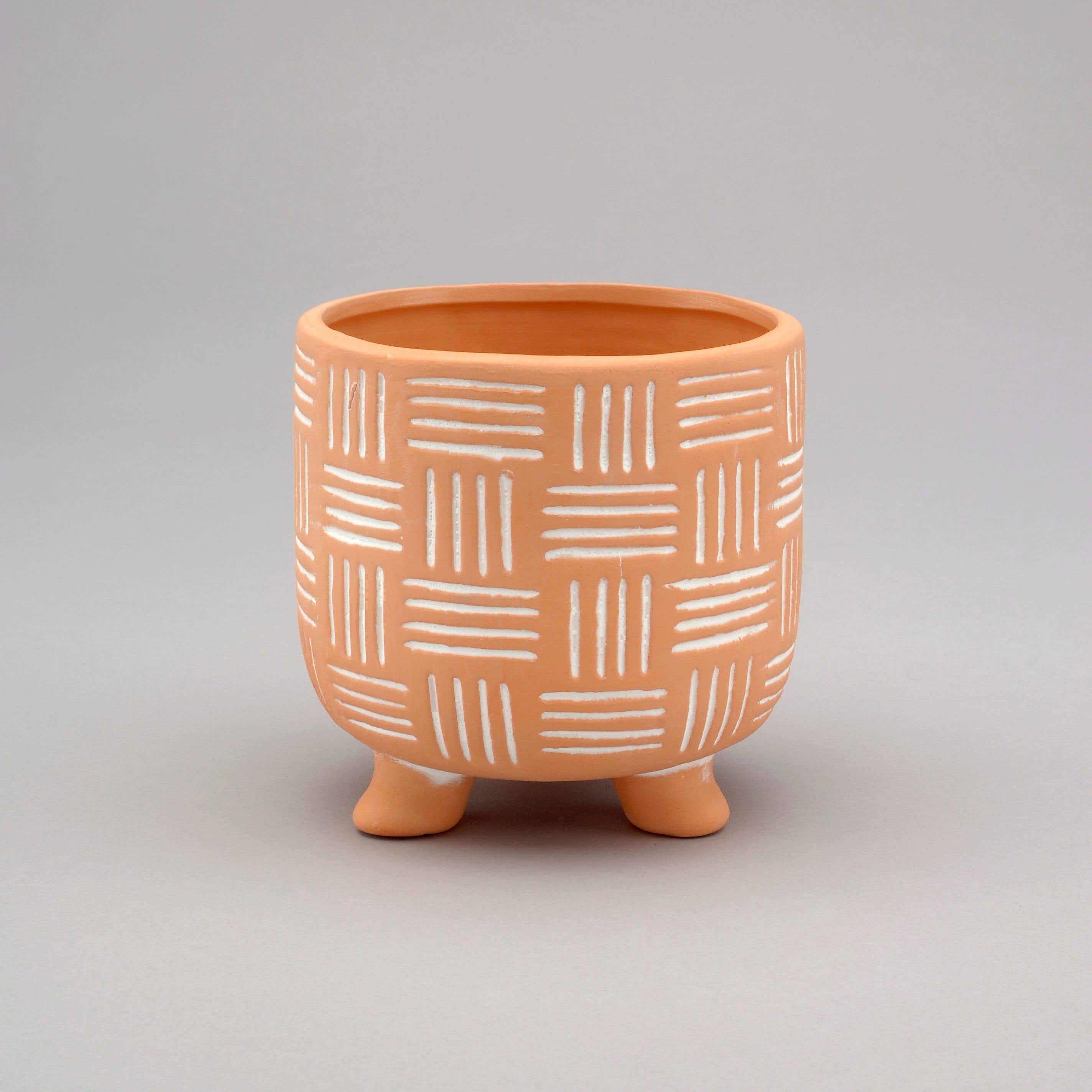 4.625 x 4.625 Terracotta Footed Pot