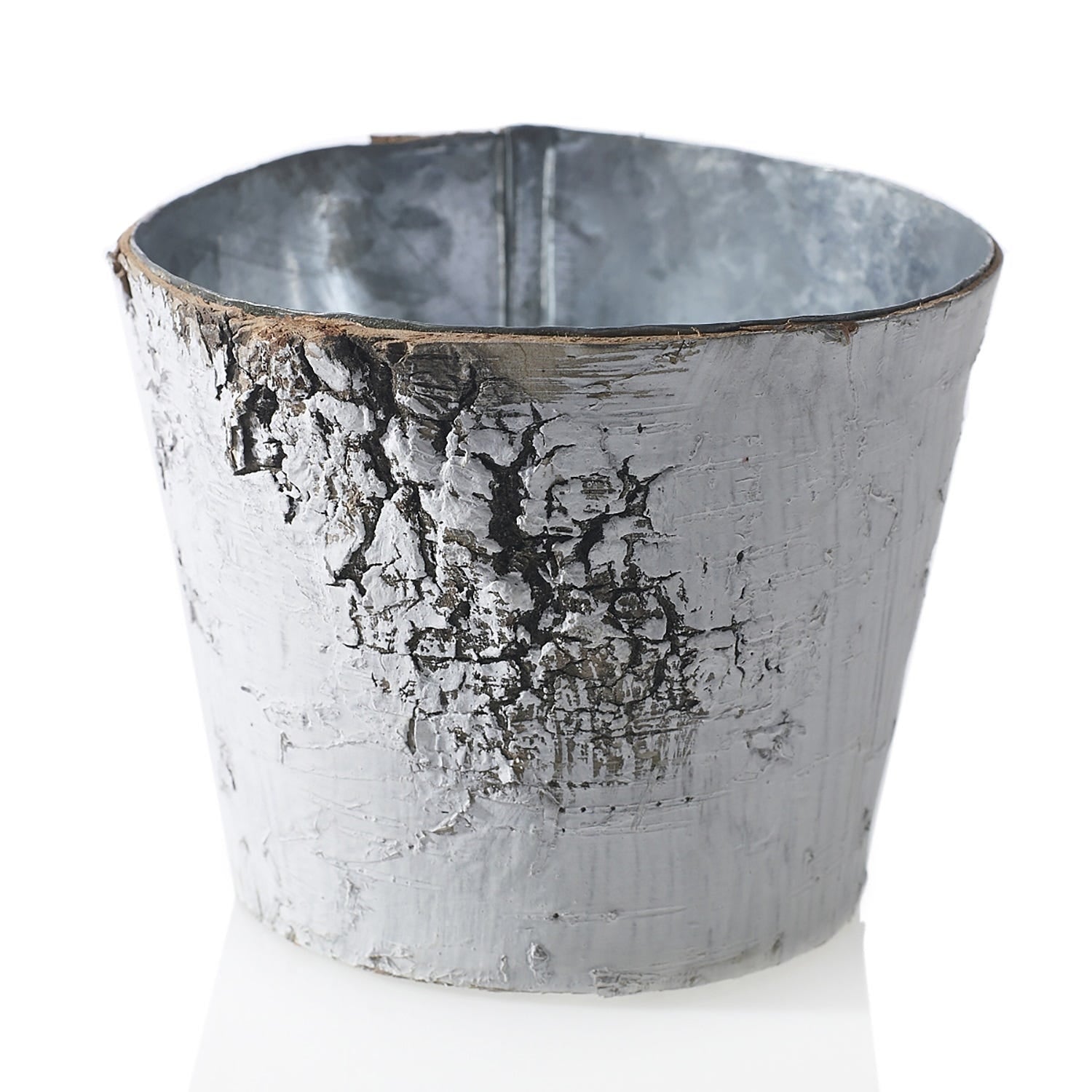 3.75 x 3 White Birch Natural Wood Pot