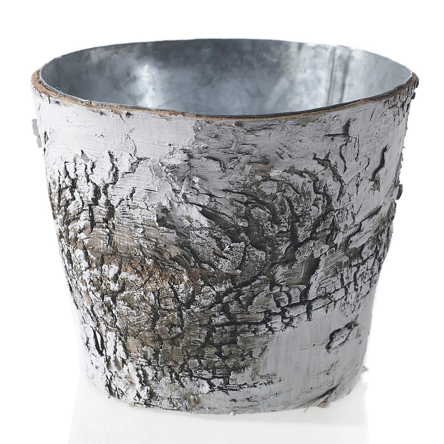 5 x 4.25 White Birch Natural Wood Pot