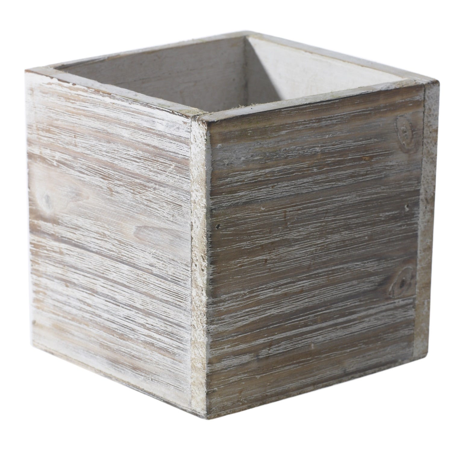 5 Woodland White Wood Cube
