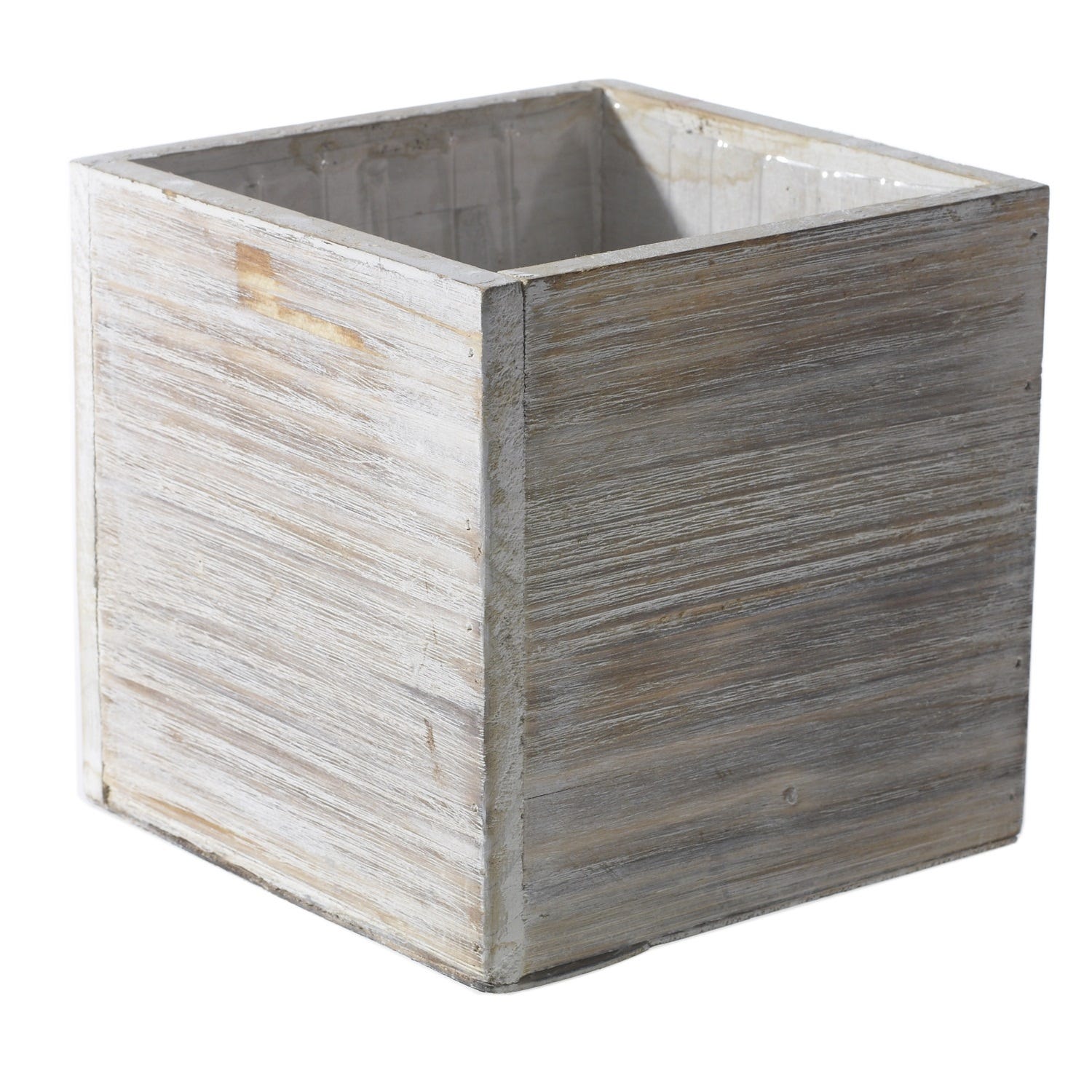 7 Woodland White Wood Cube