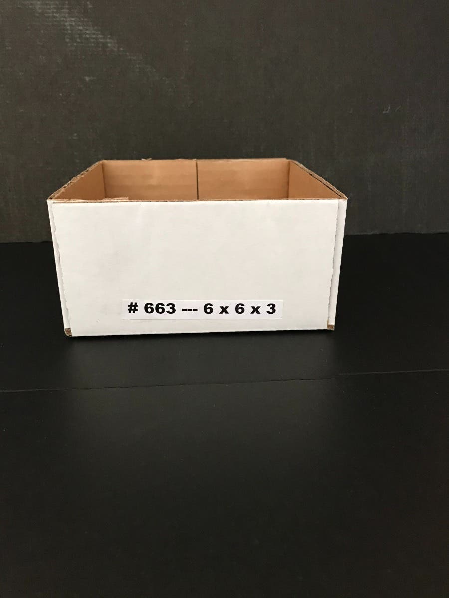 6 x 6 x 3 White Delivery Tray Boxes