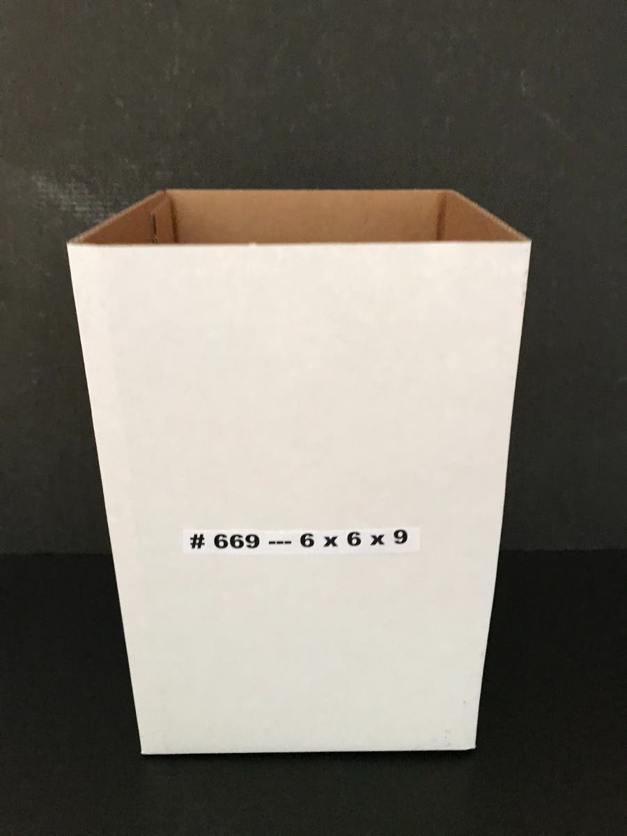 6 x 6 x 9 White Delivery Tray Boxes