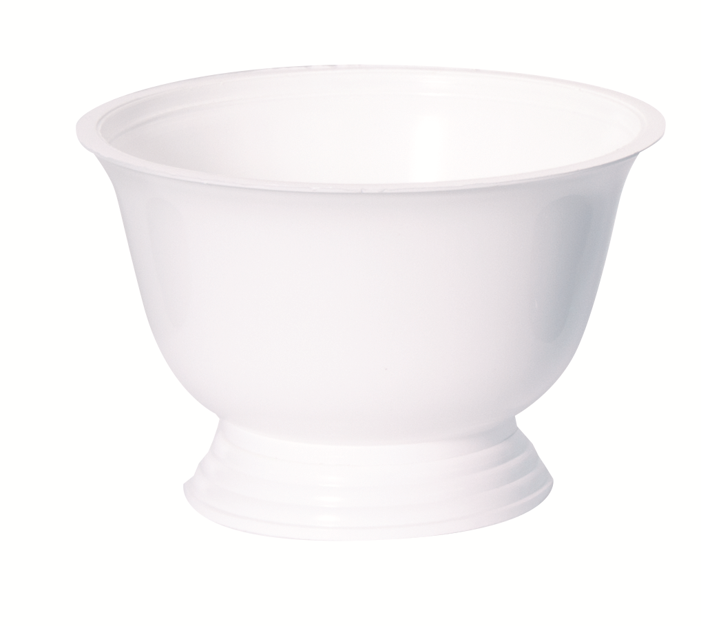 4 White Plastic Revere Bowl