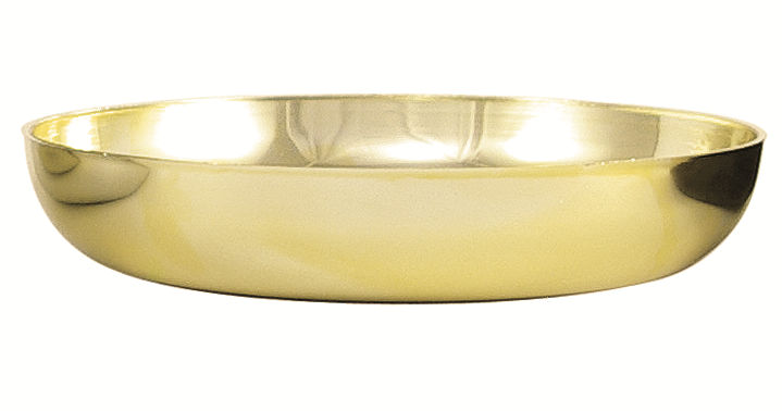 8 Round Gold Plastic Design Dish