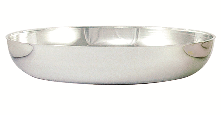8 Round Silver Plastic Design Dish