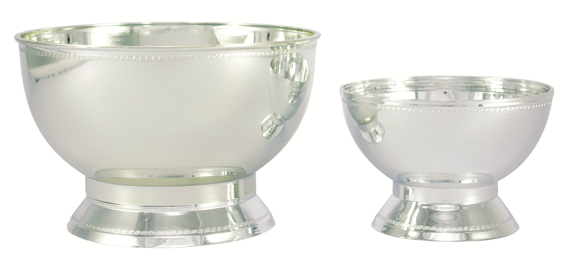 4.5 x 7 Silver Plastic Designer Bowl