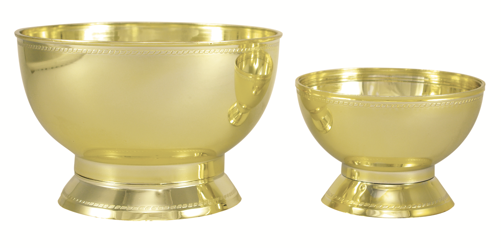 3 Gold Plastic Designer Bowl
