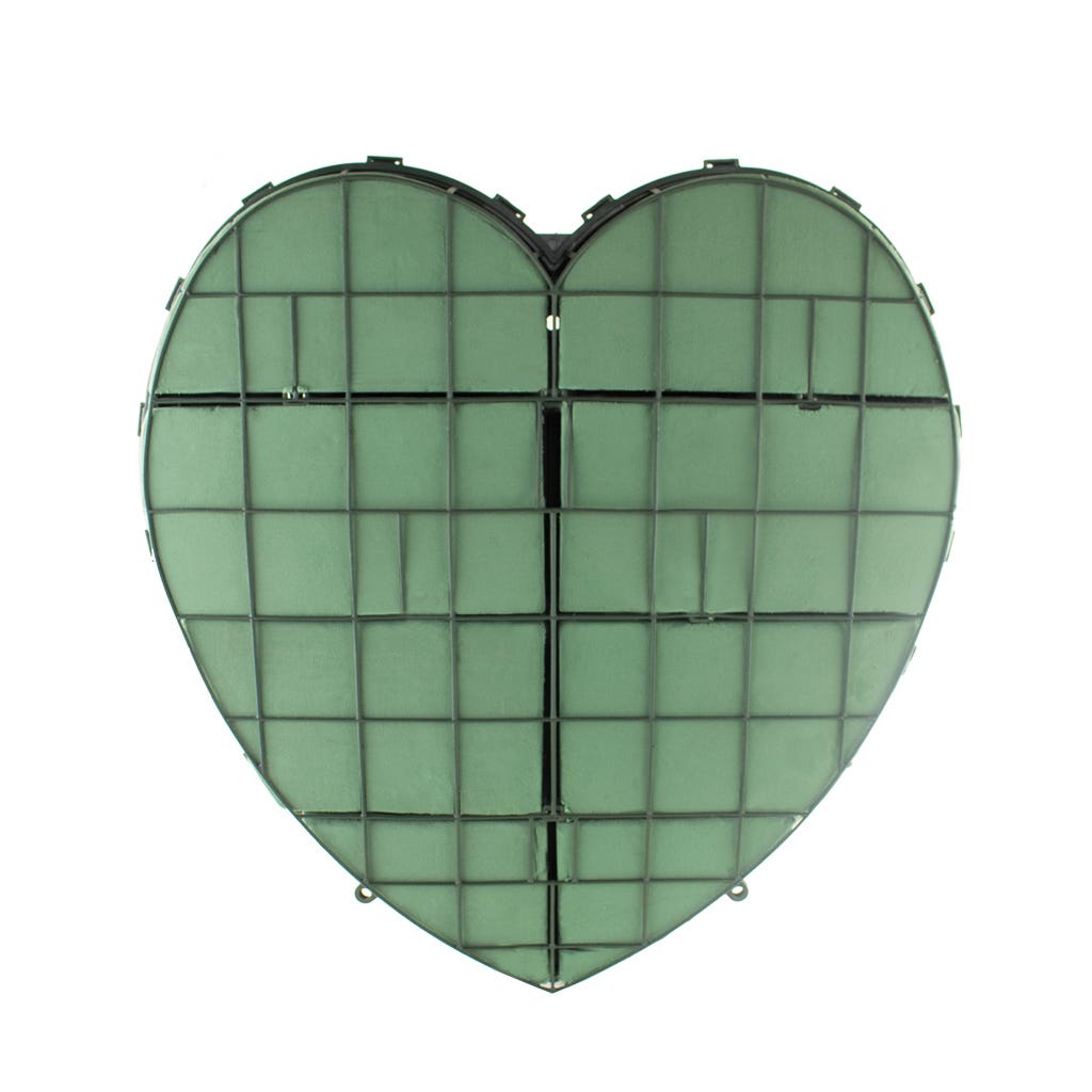 18 Green Solid Heart Foam, 2-Case