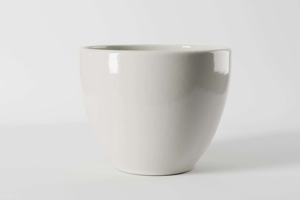7.5 x 6" Warm White Memphis Ceramic Pot