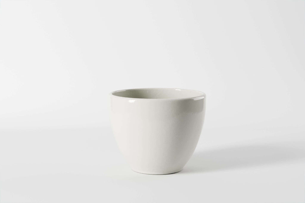 4.75 x 4 Warm White Memphis Ceramic Pots, 6-Case
