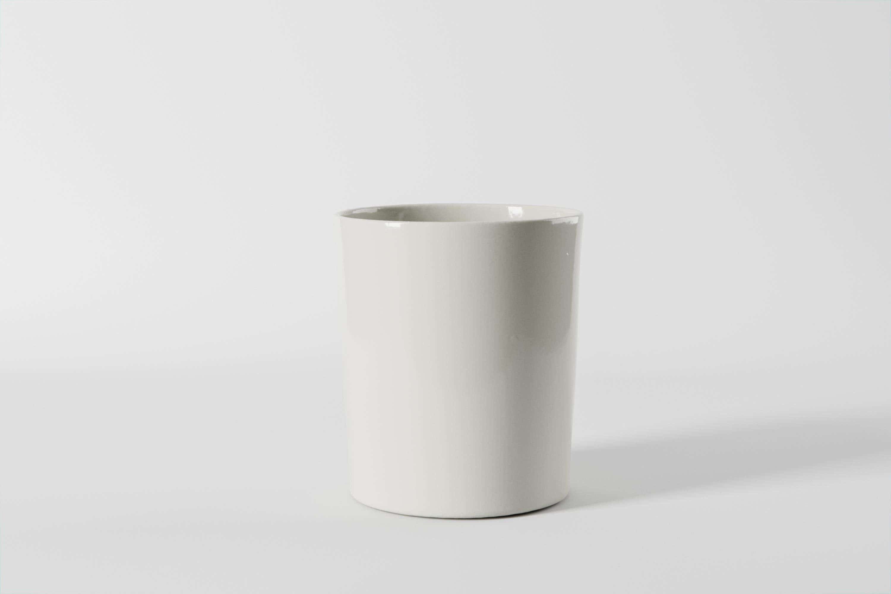 5.25 x 6 Warm White Winchester Ceramic Pots, 6-Case