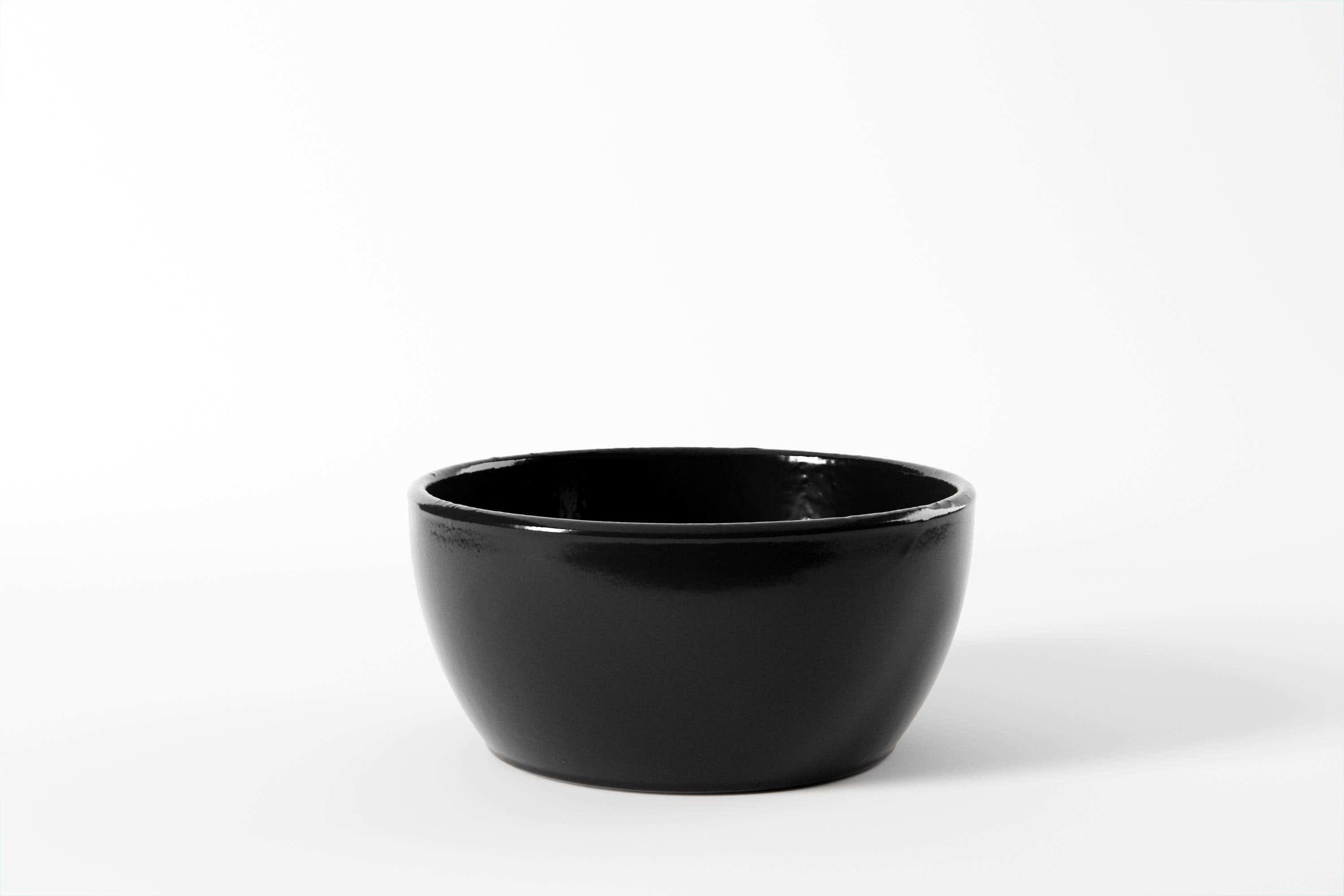 7.50 x 3.75 Black Brentwood Ceramic Pots, 6-Case