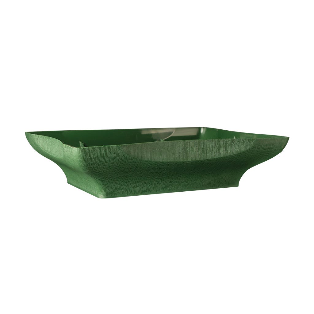 8 Green Plastic Centerpiece Trays, 12