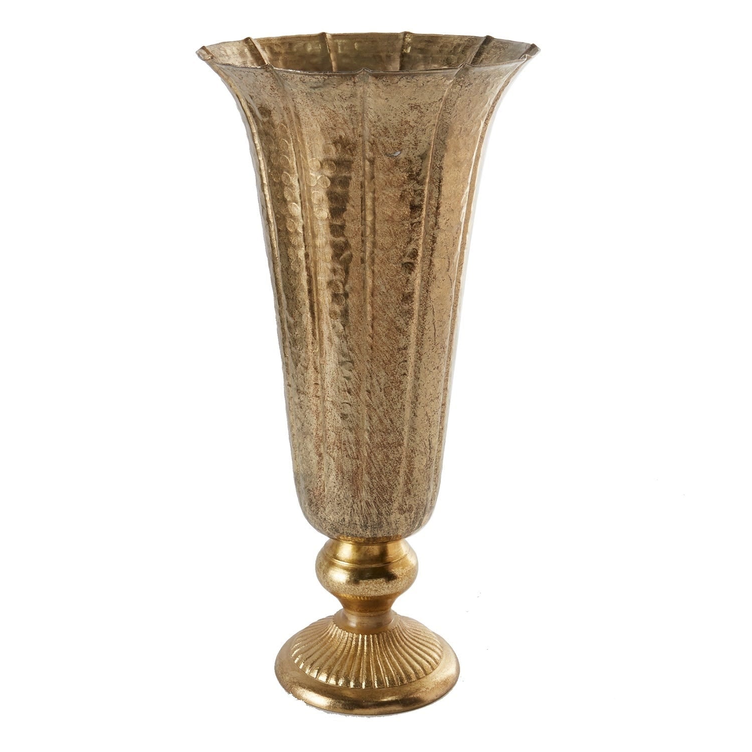 8 x 16.75 Lita Gold Metal Vase