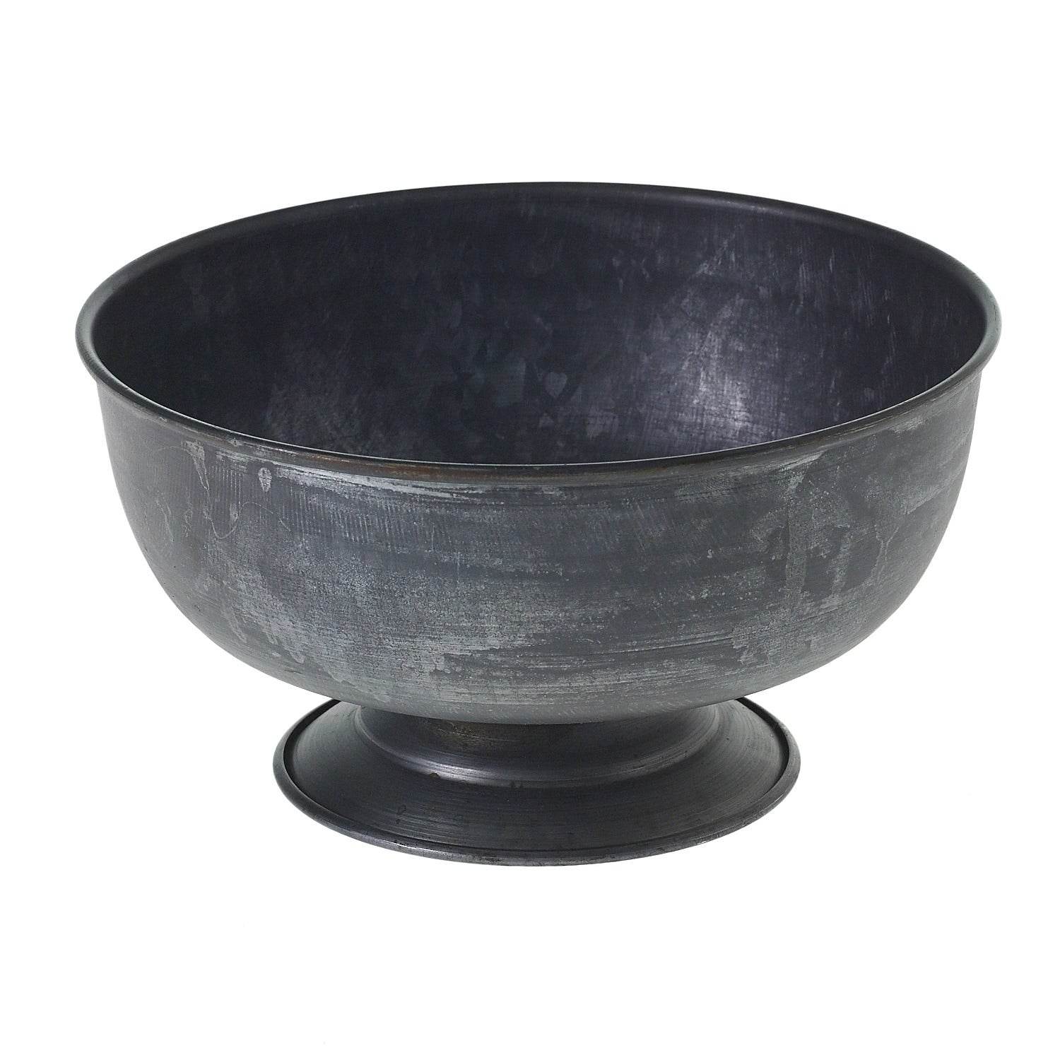8 x 4.25 Fable Gray Metal Compote