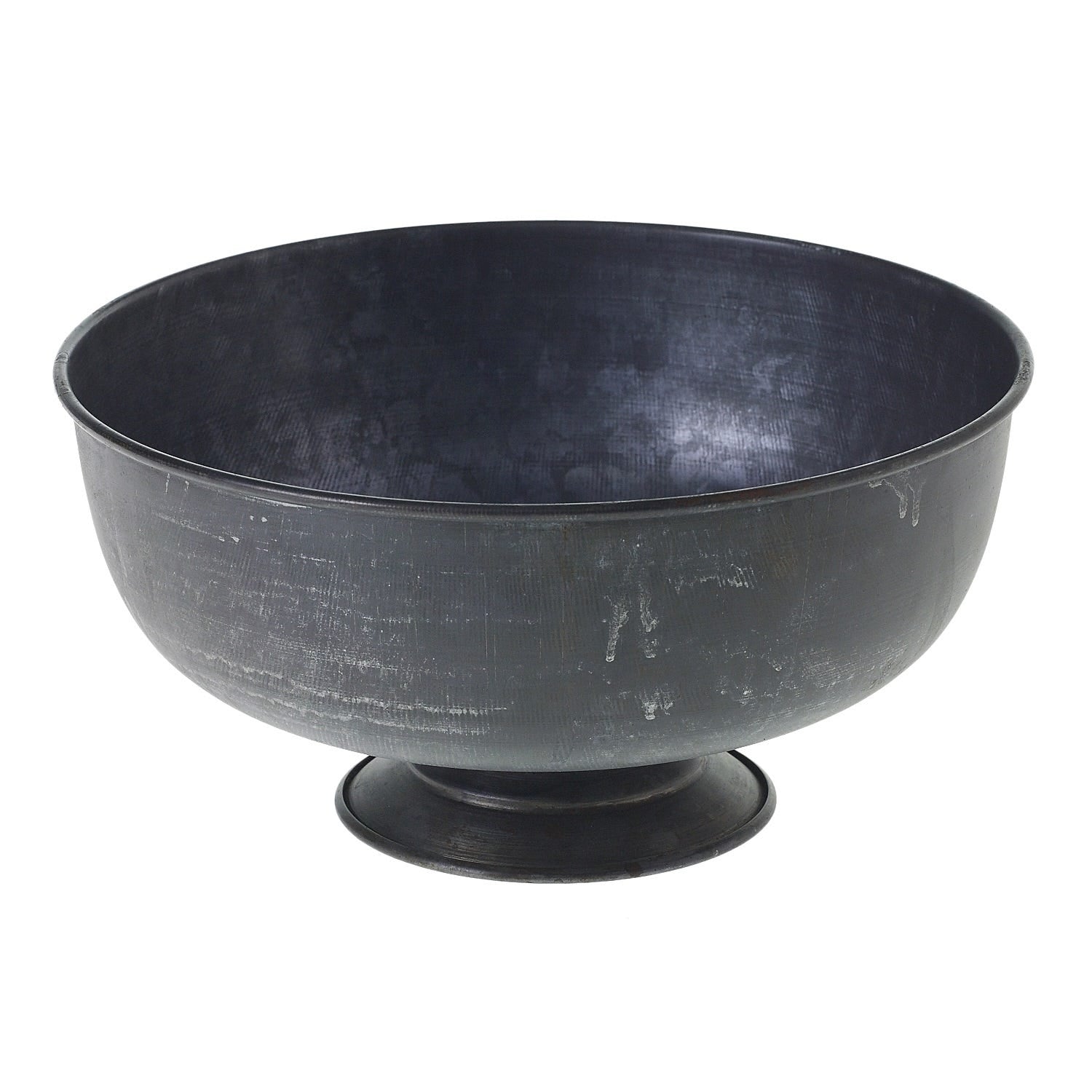 10.25 x 5 Fable Gray Metal Compote