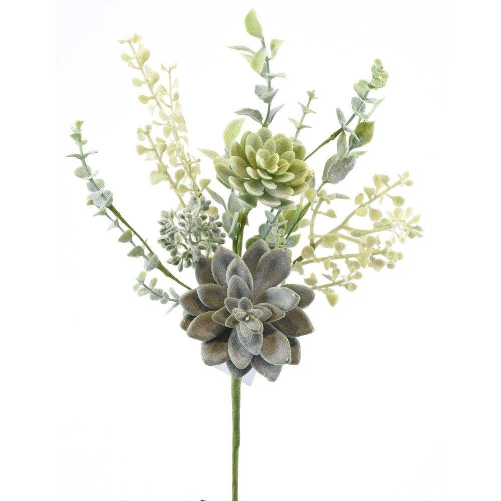 14 Light Green Succulent Pick