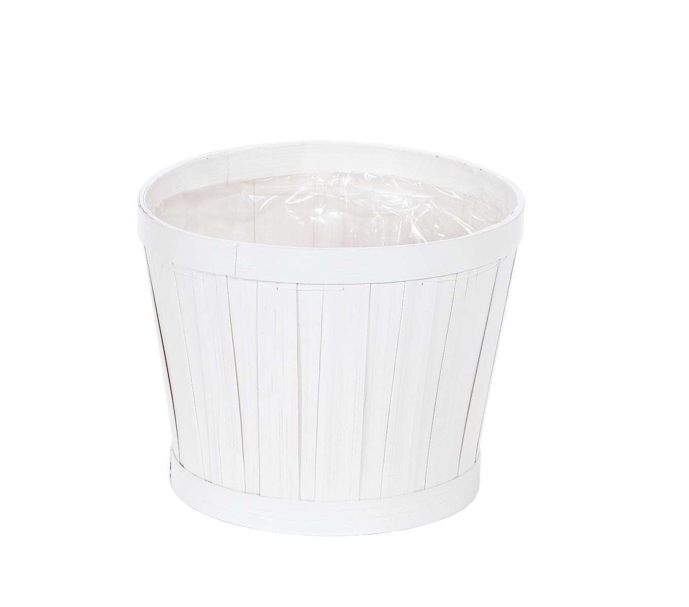 9 Round White Split Wood Pot Cover