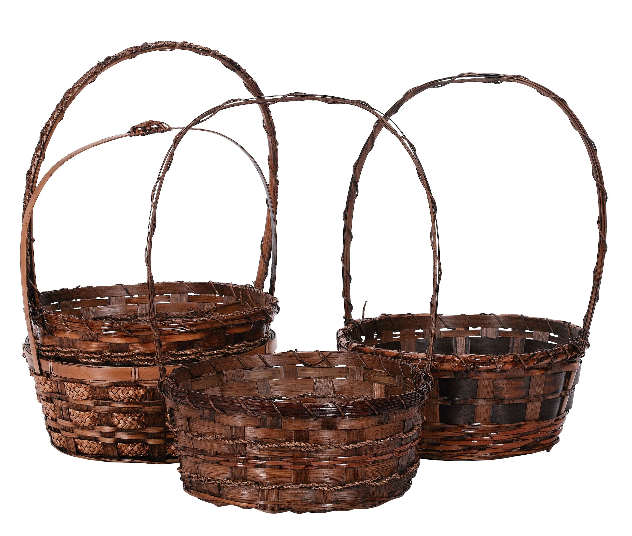 10 Fern & Grass Basket with Handle