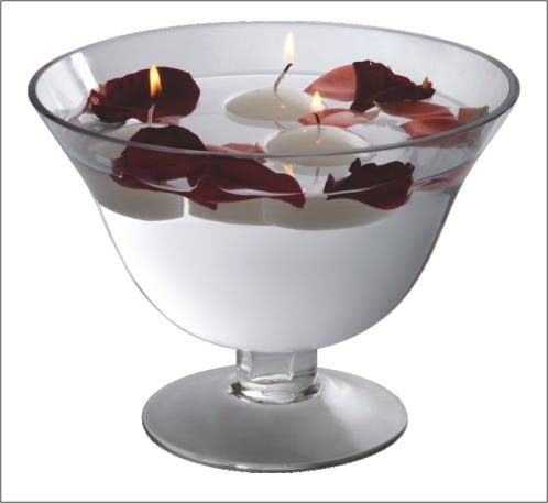 9 x 6.5 Clear Glass Flare Bowl