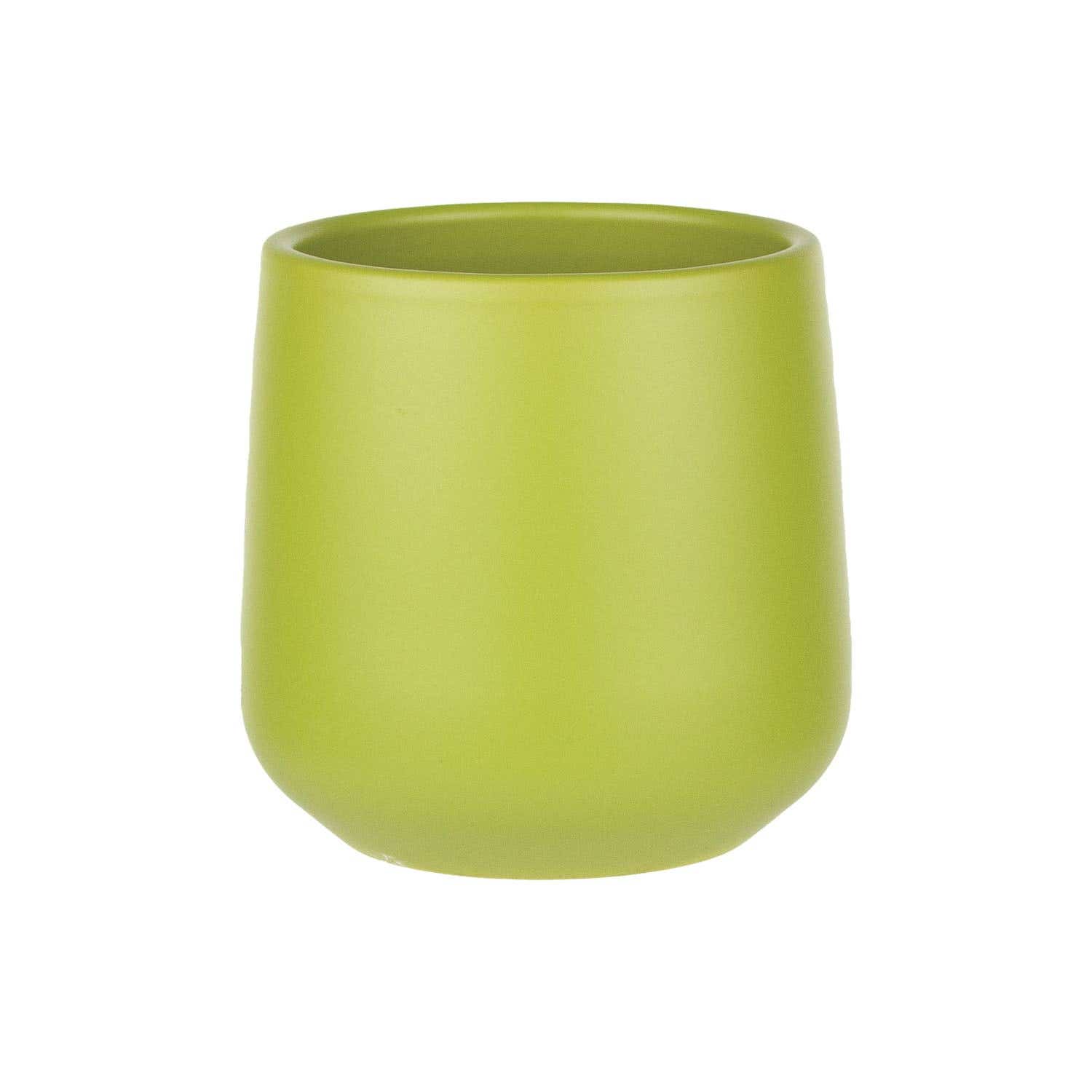 4.5 Bamboo Green Atlanta Ceramic Planters, 6-Case
