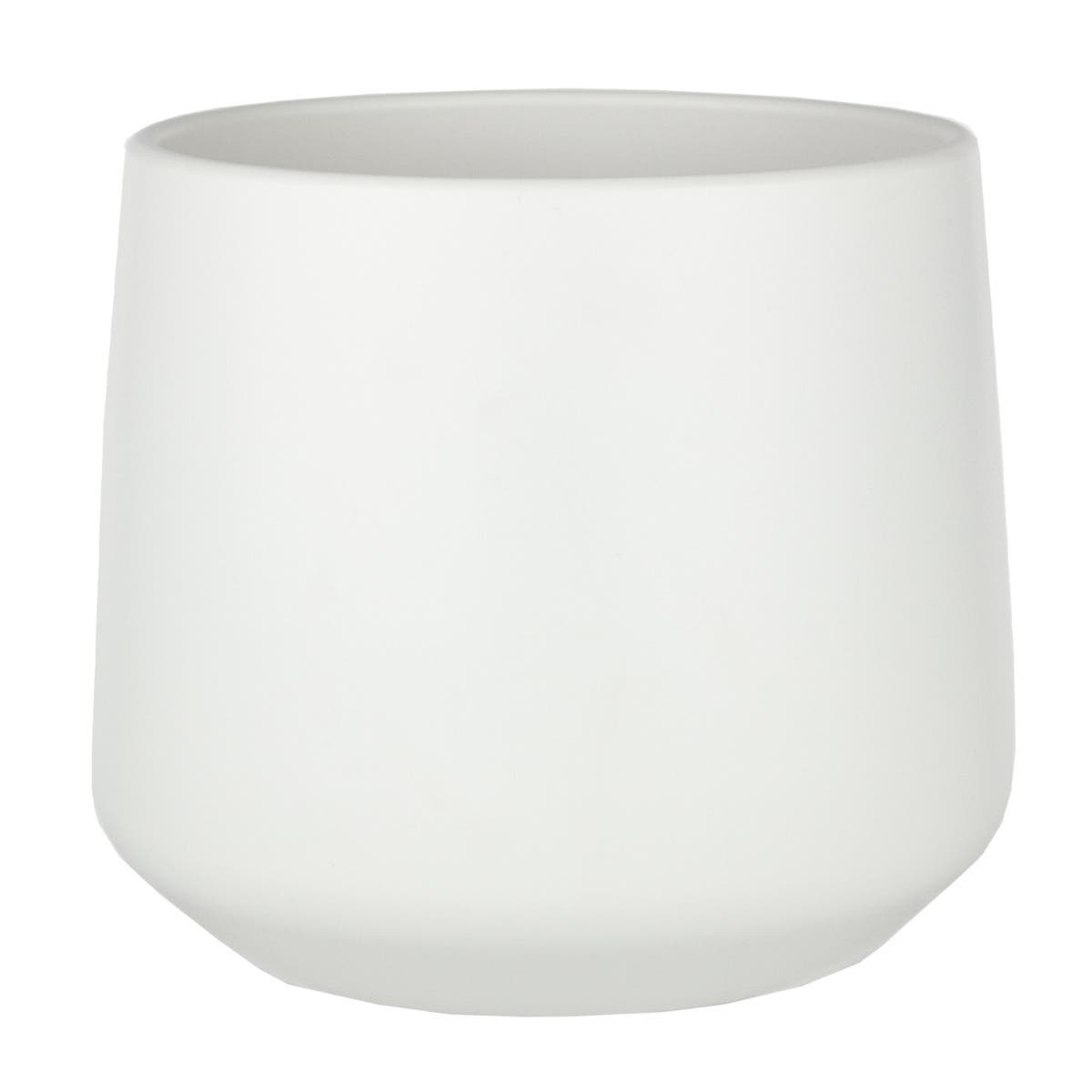 8.5 Vanilla Atlanta Ceramic Planters, 2-Case