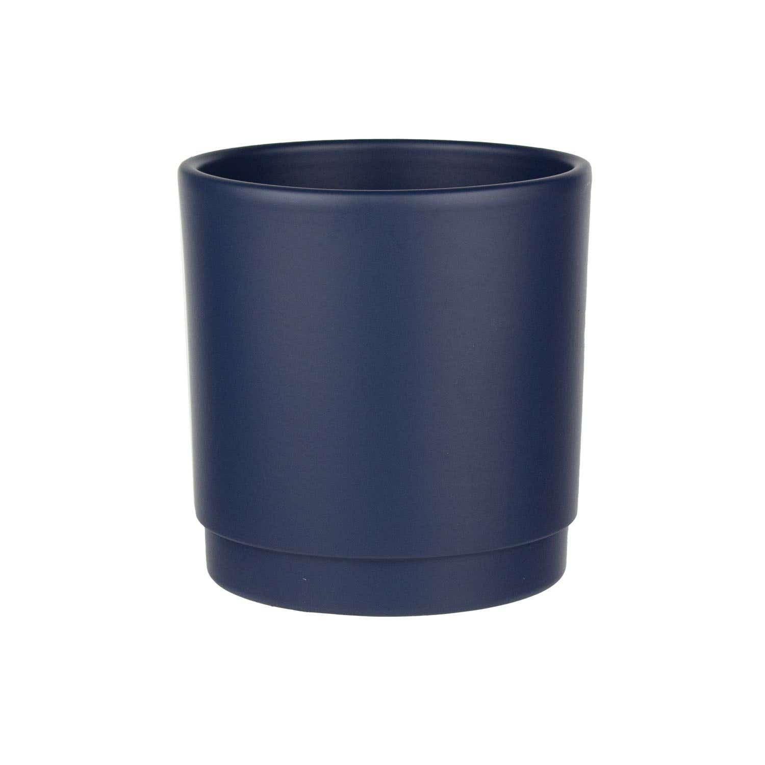5.25 Midnight Blue Charleston Ceramic Planters, 6-Case