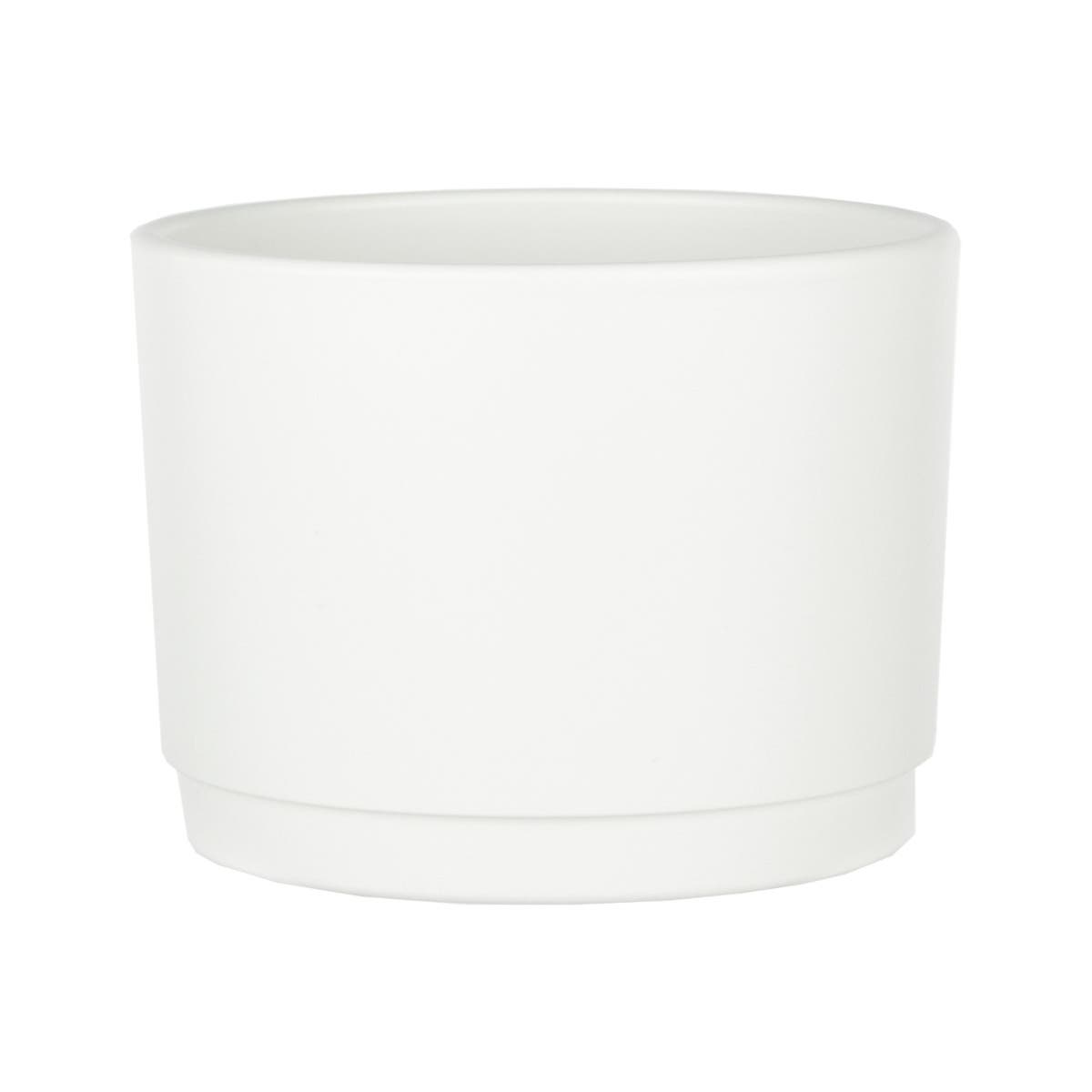 6.75 Vanilla Charleston Ceramic Planters, 4-Case