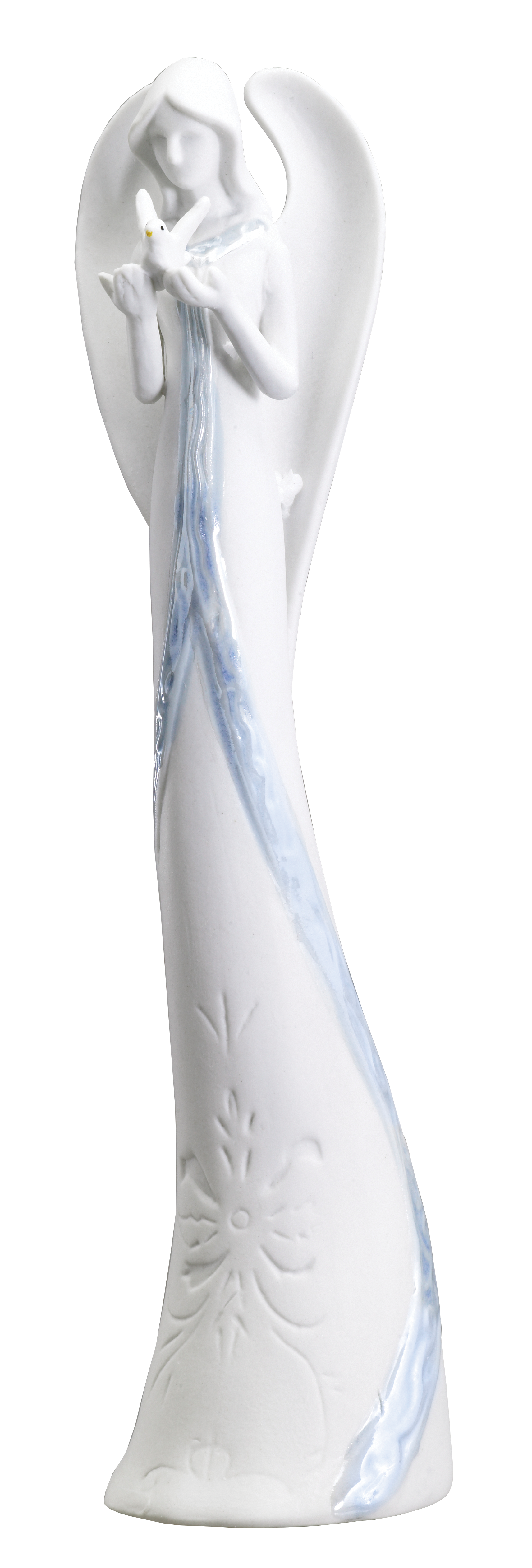 White Ceramic Angel Statue 10