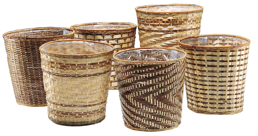 6.5 Natural Bamboo Pot Cover, Assorted