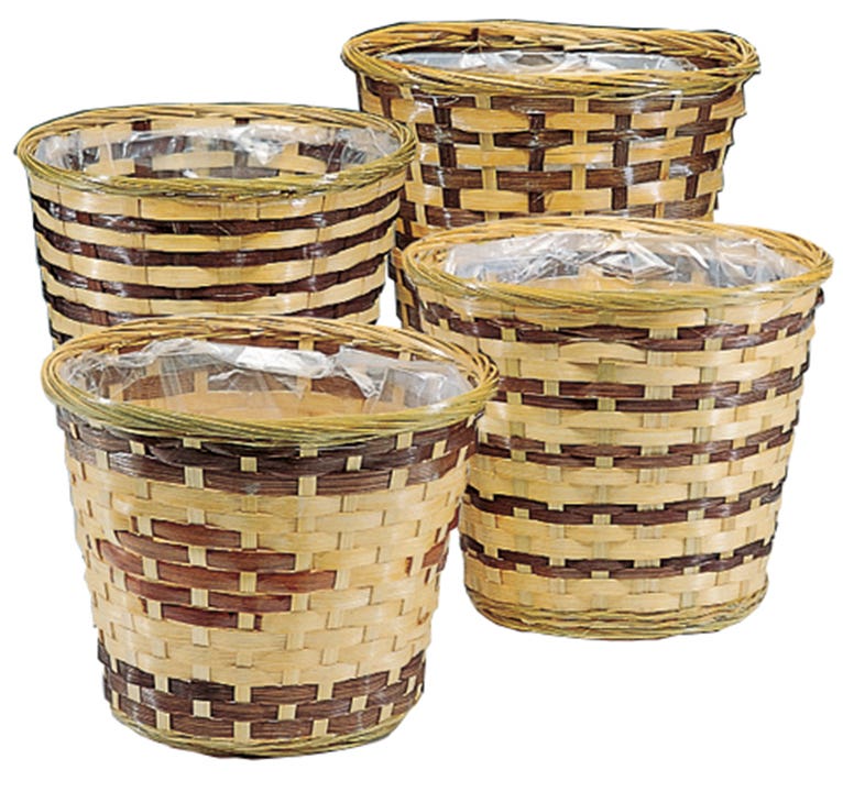 6.5 Natural Bamboo Pot Cover, Assorted