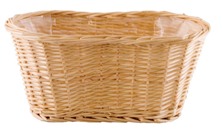 8.25 x 17 Oval Bleached Willow Basket