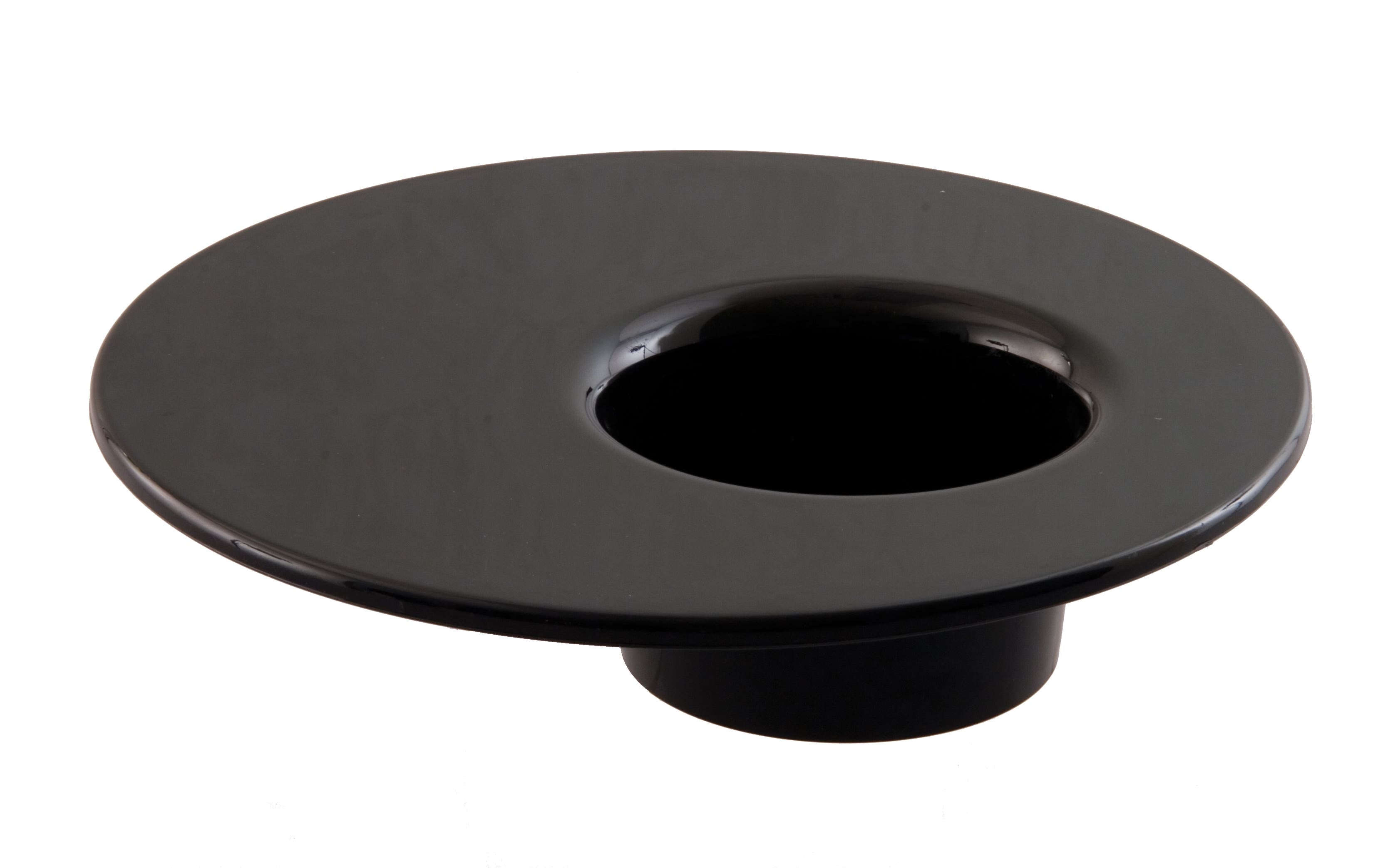 8 x 2.5 Round Black Mesa Planter