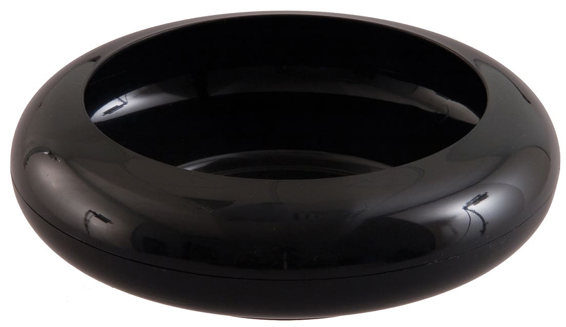 7 Black Plastic Ming Dish