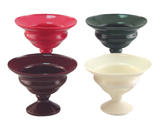 7.25 x 5.25 Iliad Plastic Compote, Asst