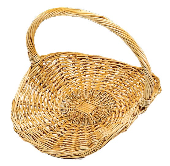 19 Oval Natural Willow Fireside Basket