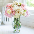 8.75 Clear Glass Bella Vases, 12-Case
