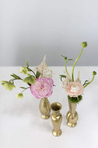 2 x 6 Henna Gold Bud Vases, 12-Case