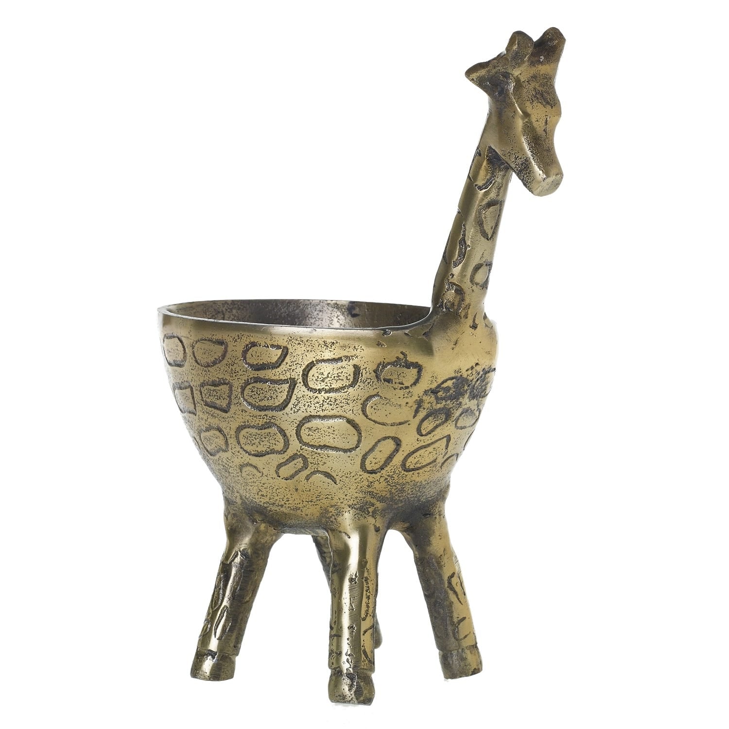 8.5x4.25x10.5 Gia Giraffe Metal Pots, 8