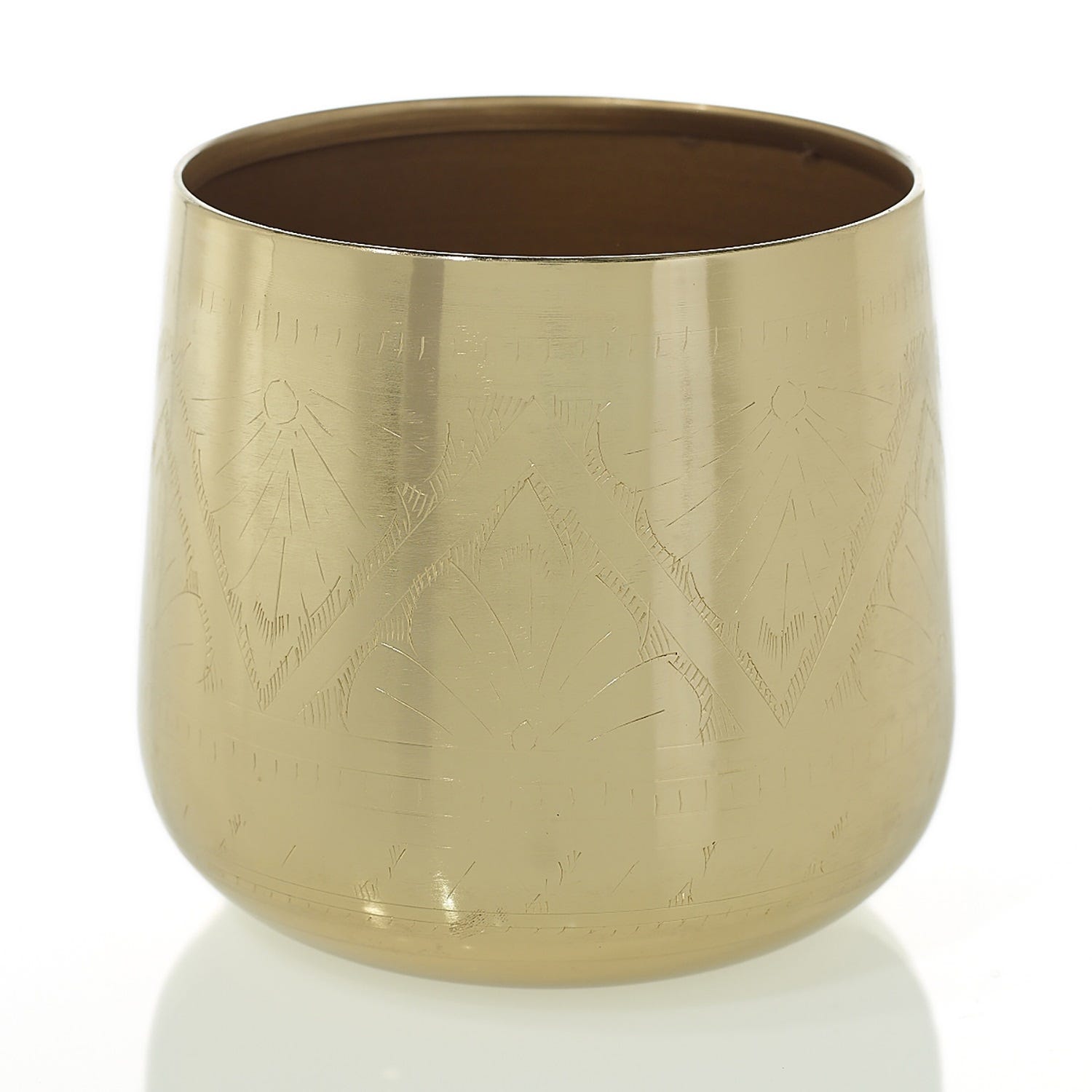 6 Tulum Gold Metal Pot, 4-Case